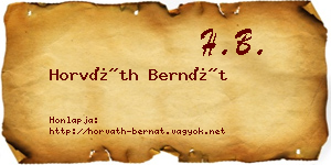 Horváth Bernát névjegykártya