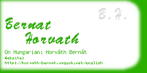 bernat horvath business card