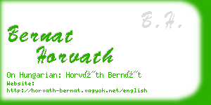 bernat horvath business card